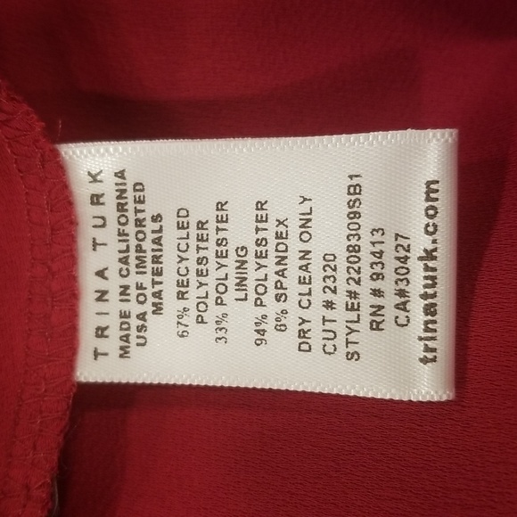 💕TRINA TURK💕 Vanita Dress ~ Sumac 14 NWT - Picture 13 of 13